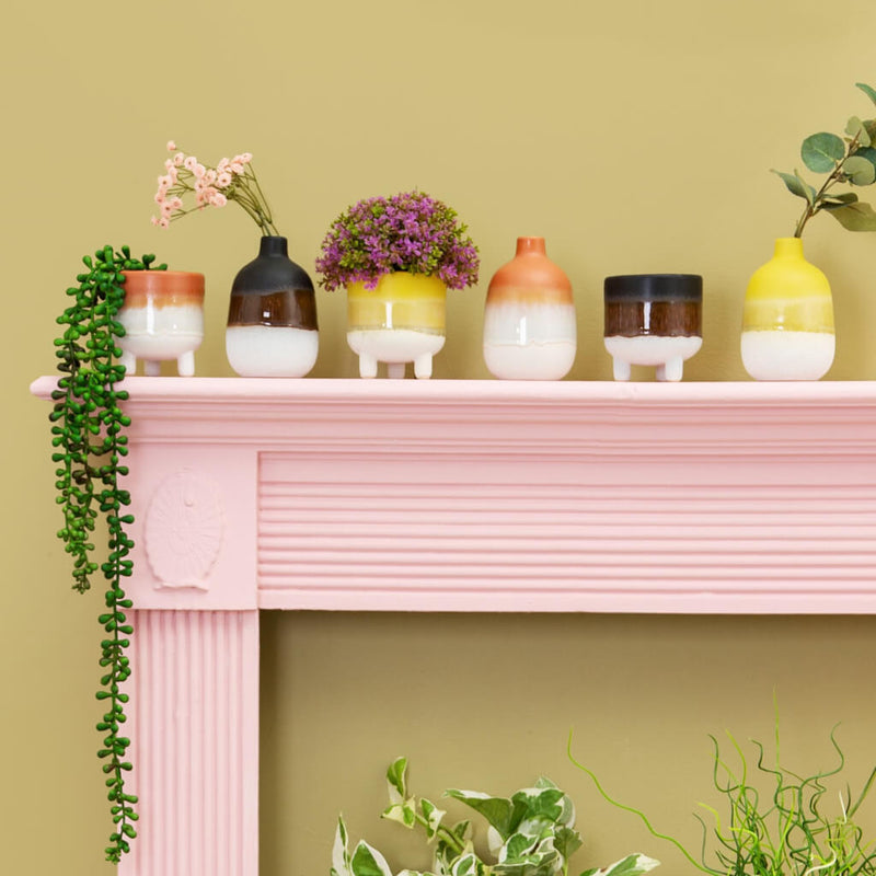 Mini Yellow Glaze Planter