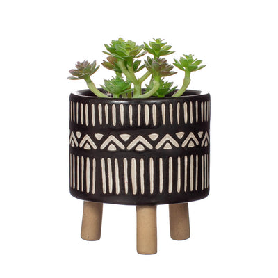 Monochrome Geometric Planter on Legs