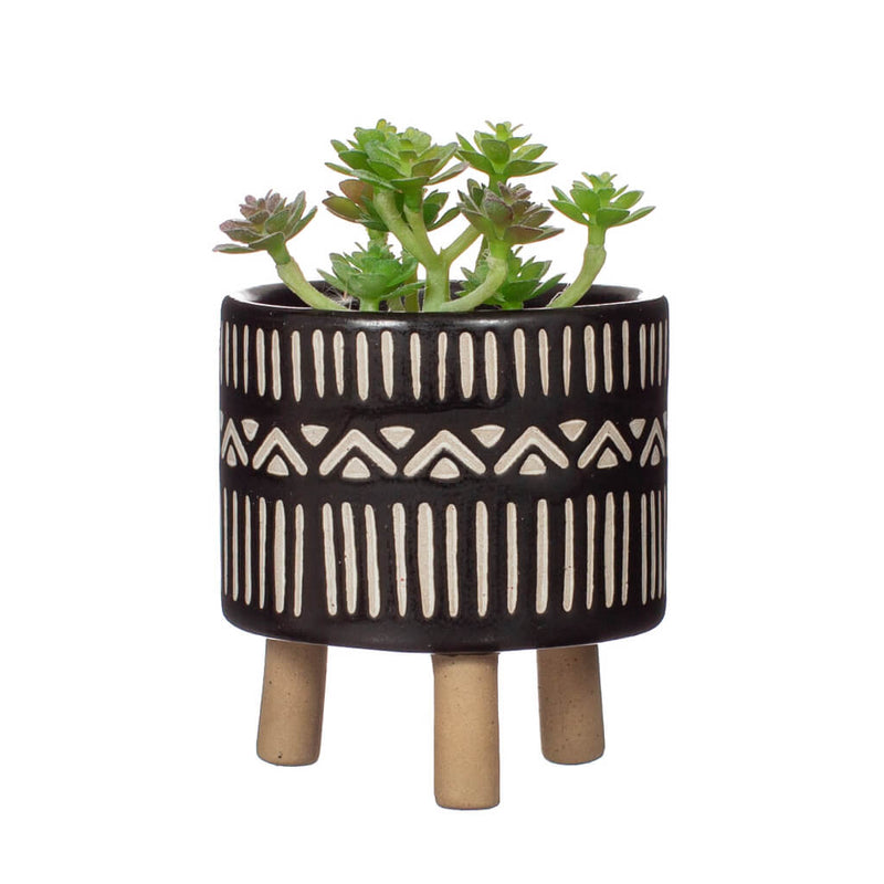 Monochrome Geometric Planter on Legs