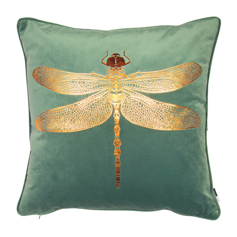 Moss Green Dragonfly Cushion
