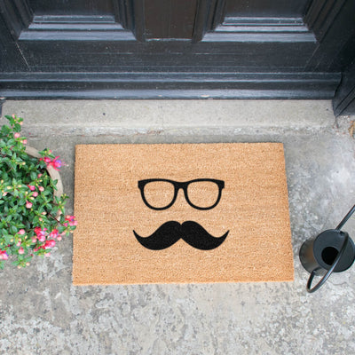 Moustache And Glasses Doormat