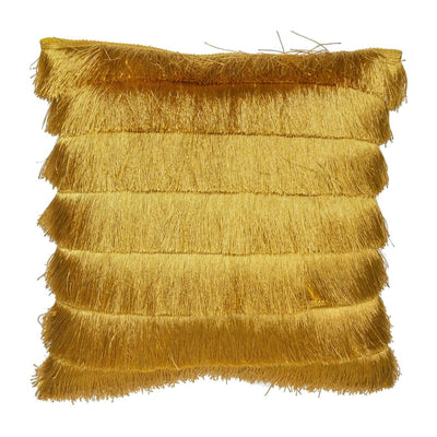 Mustard Gatsby Fringed Cushion