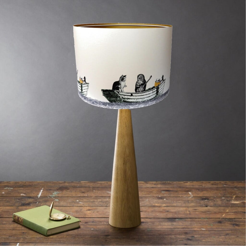 Owl And Pussycat Illustrated Lampshade