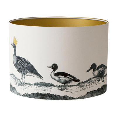 Parade of Ducks Lampshade With Gold Lining