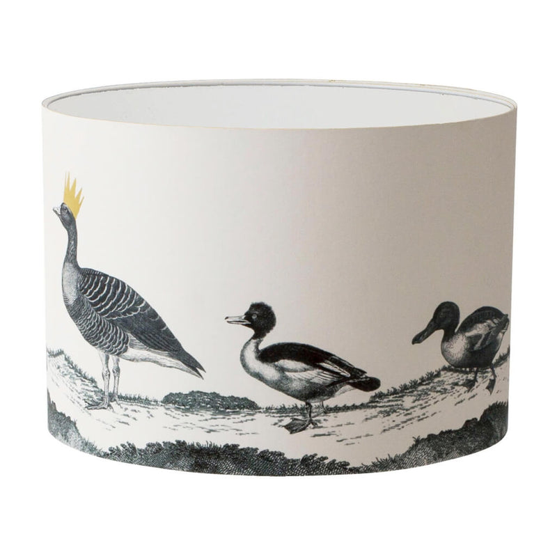 Parade of Ducks Lampshade With White Lining