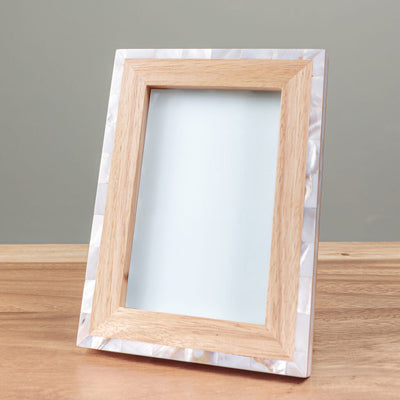 Pearl and Wood Photo Frame