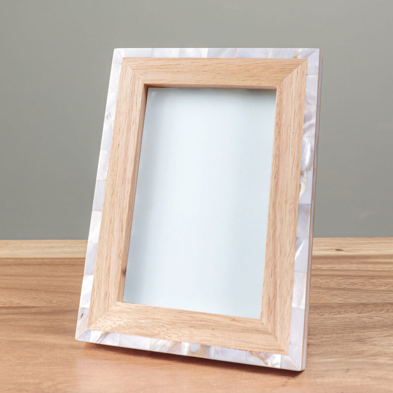 Pearl and Wood Photo Frame