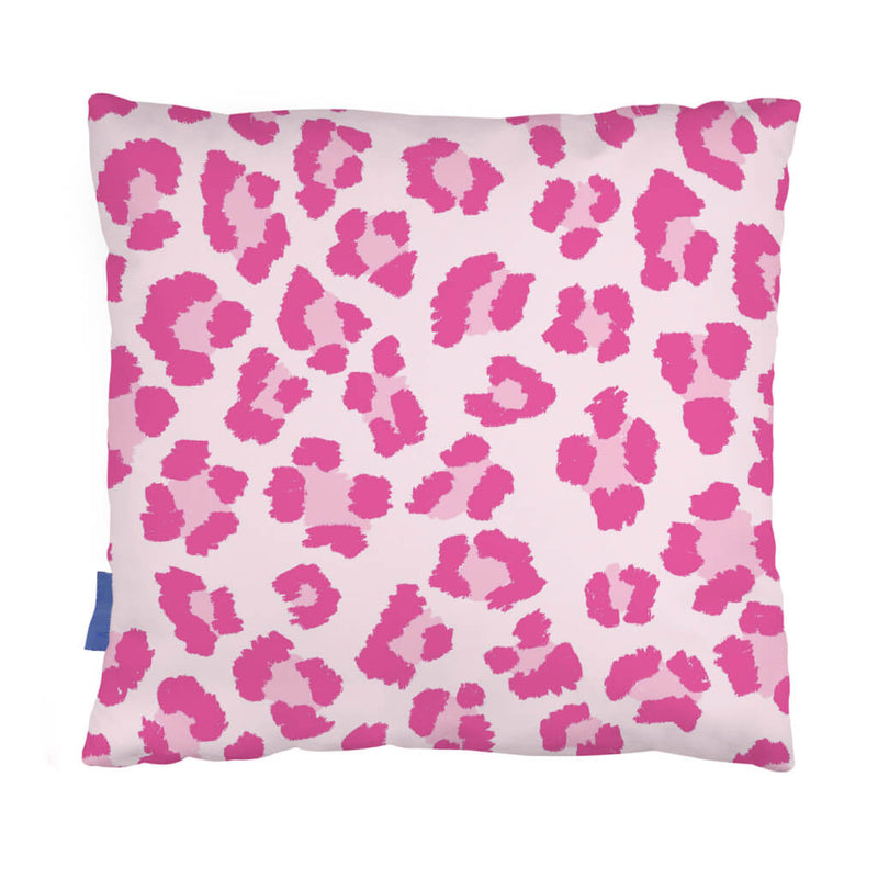 Pink Leopard Print Cushion