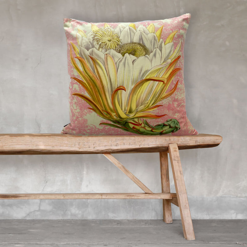 Pink Protea Cushion