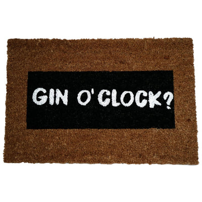 Quirky Gin Oclock Glitter Doormat