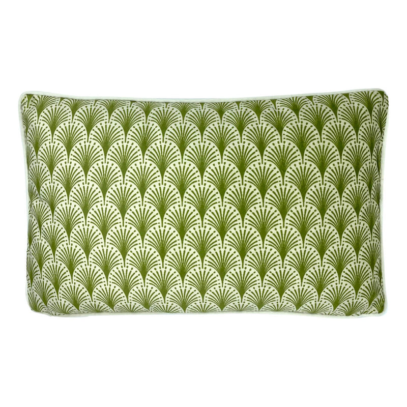 Rectangle Green Fan Cushion