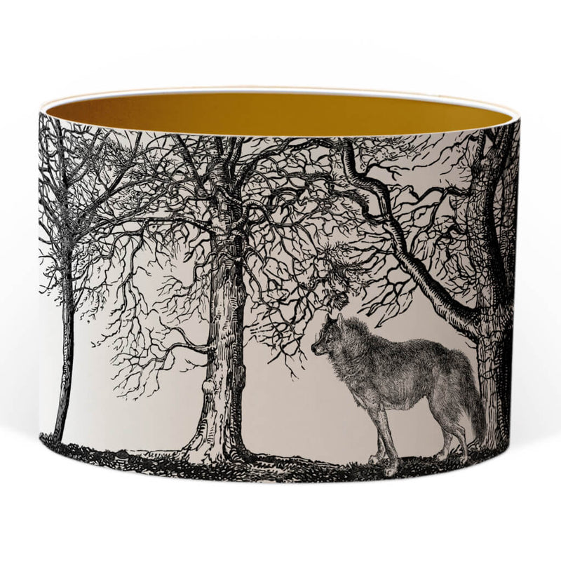Red Riding Hood Lampshade With Gold Lining