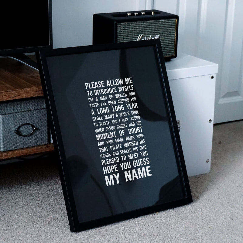 Rolling Stones Sympathy For The Devil Lyrics Print