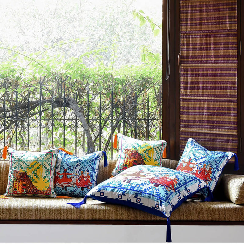 Silk Cushions with Tassels