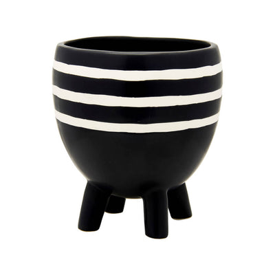 Striped Monochrome Planter on Legs