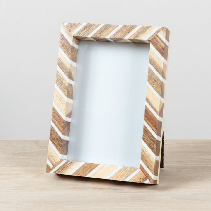 Striped Wooden Photo Frame