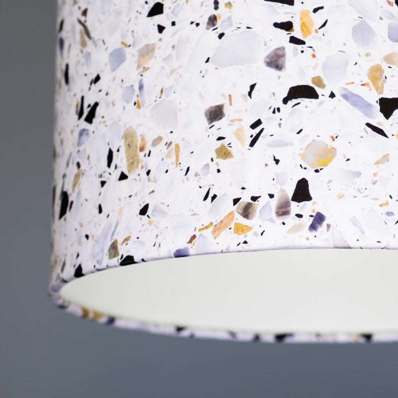 Terrazzo Effect Drum Shade