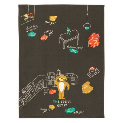 The Dog'll Get It Tea Towel