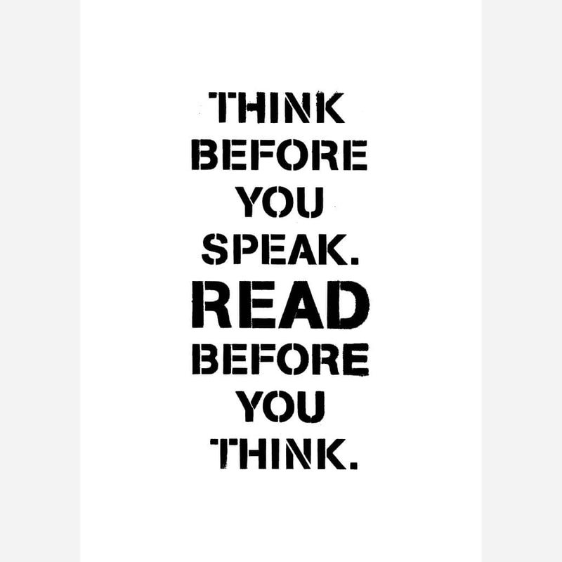 Think Before You Speak Poster