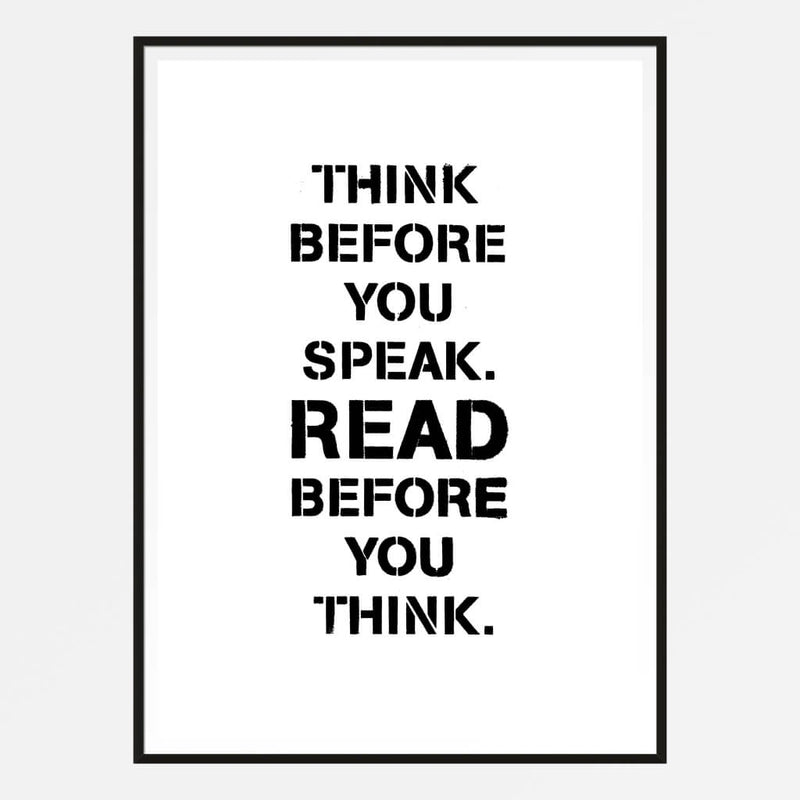 Think Before You Speak Print