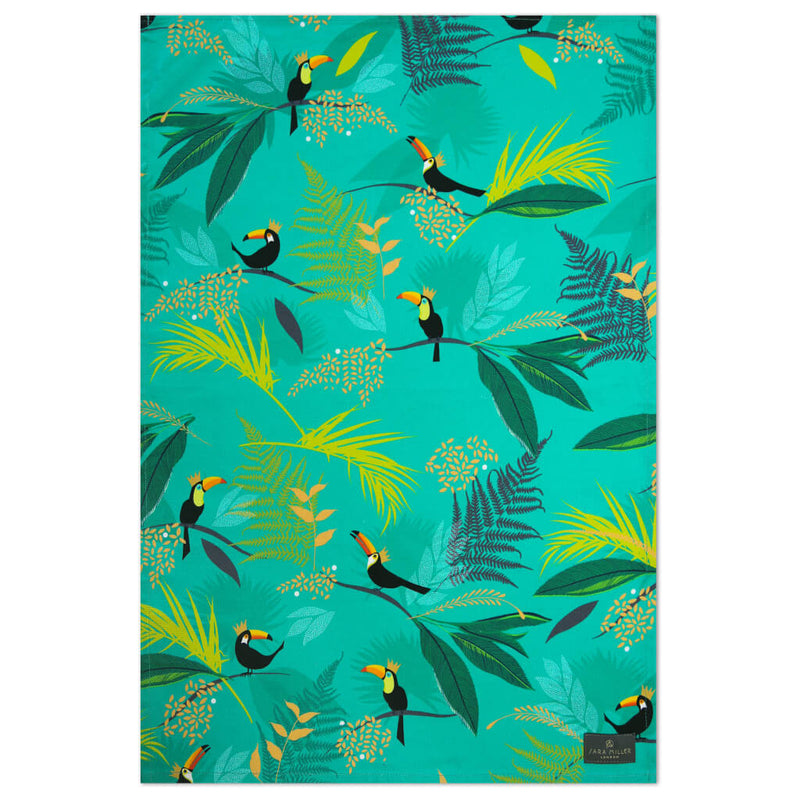 Turquoise Toucan Tea Towel
