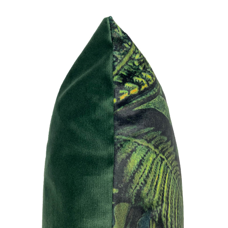 Velvet Green Fern Cushion