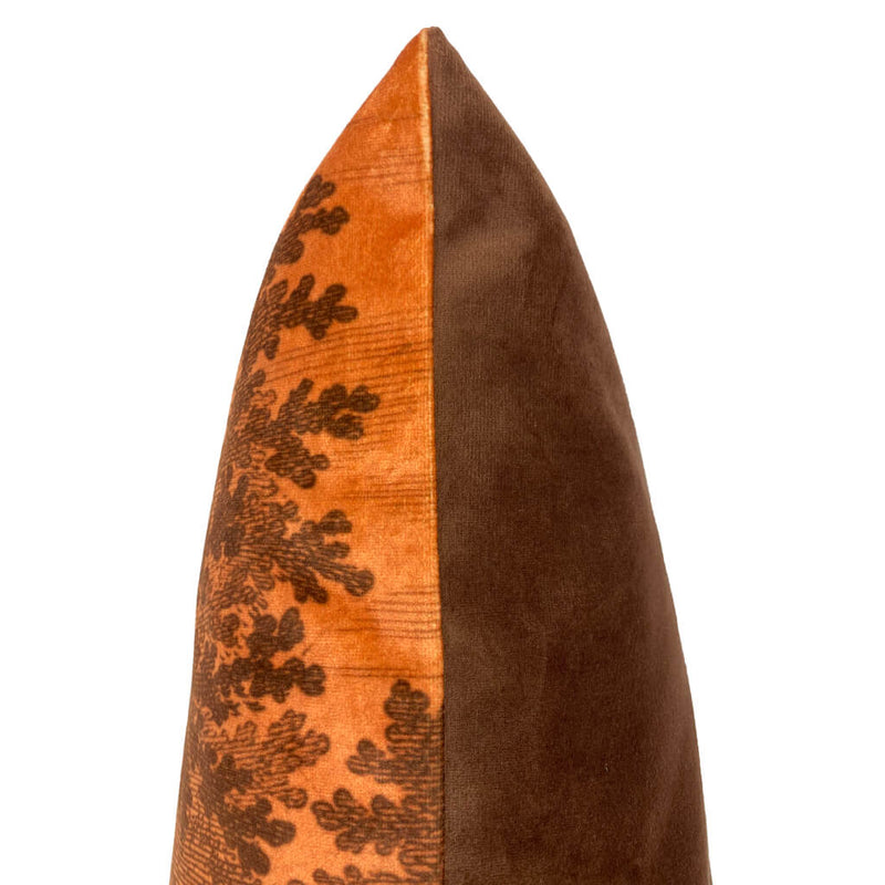 Velvet Orange Forest Cushion