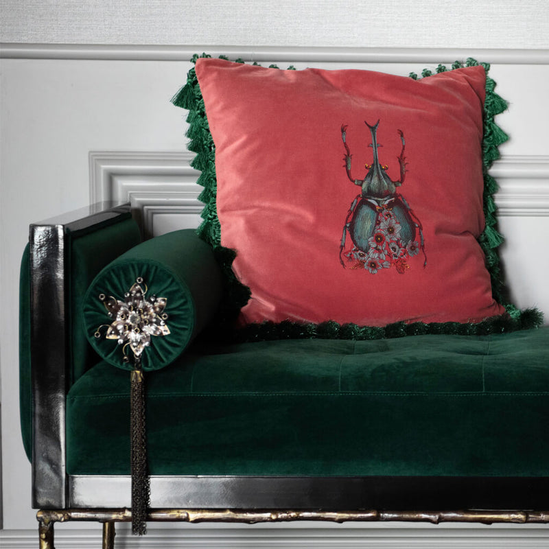 Velvet Beetle Cushion
