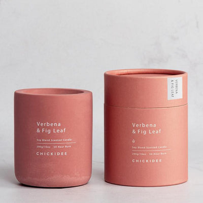 Verbena And Fig Pink Concrete Candle