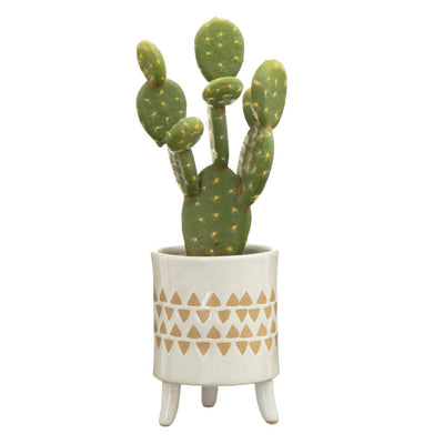 White Planter with Legs