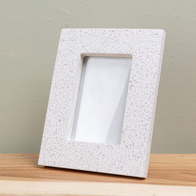 White Terrazzo Photo Frame