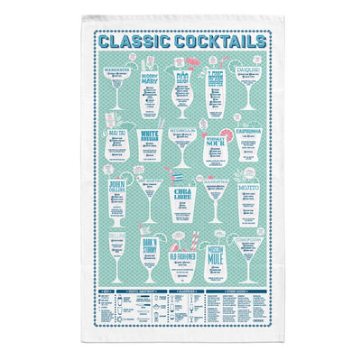 Worlds Greatest Cocktails Tea Towel