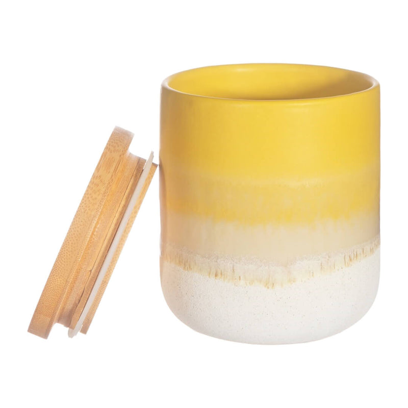 Yellow Glaze Ceramic Canister