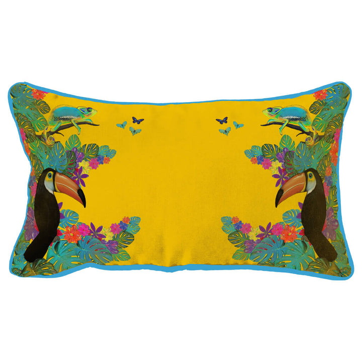 Yellow Toucan Rectangle Cushion