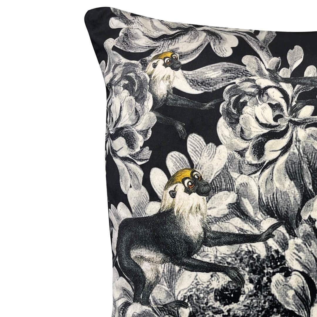 Black floral cushions on sale