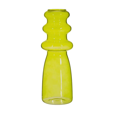 Olive green tipple glass vase